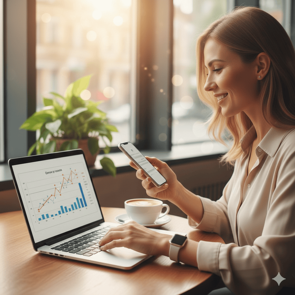 Successful team collaborating together